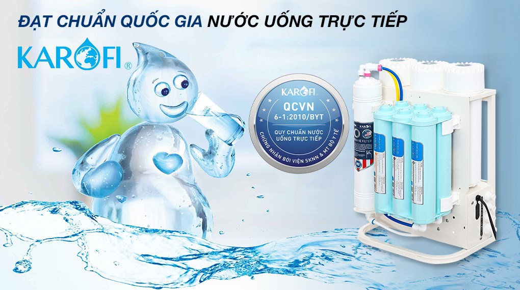Máy lọc nước RO Karofi KAQ-U06 10 lõi