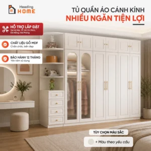 Tủ Quần Áo Cánh Kính Khung